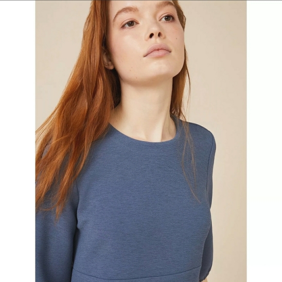 Free Assembly Women's Swing Dress with 3/4th-Sleeves, Shale, XXL - Picture 2 of 4